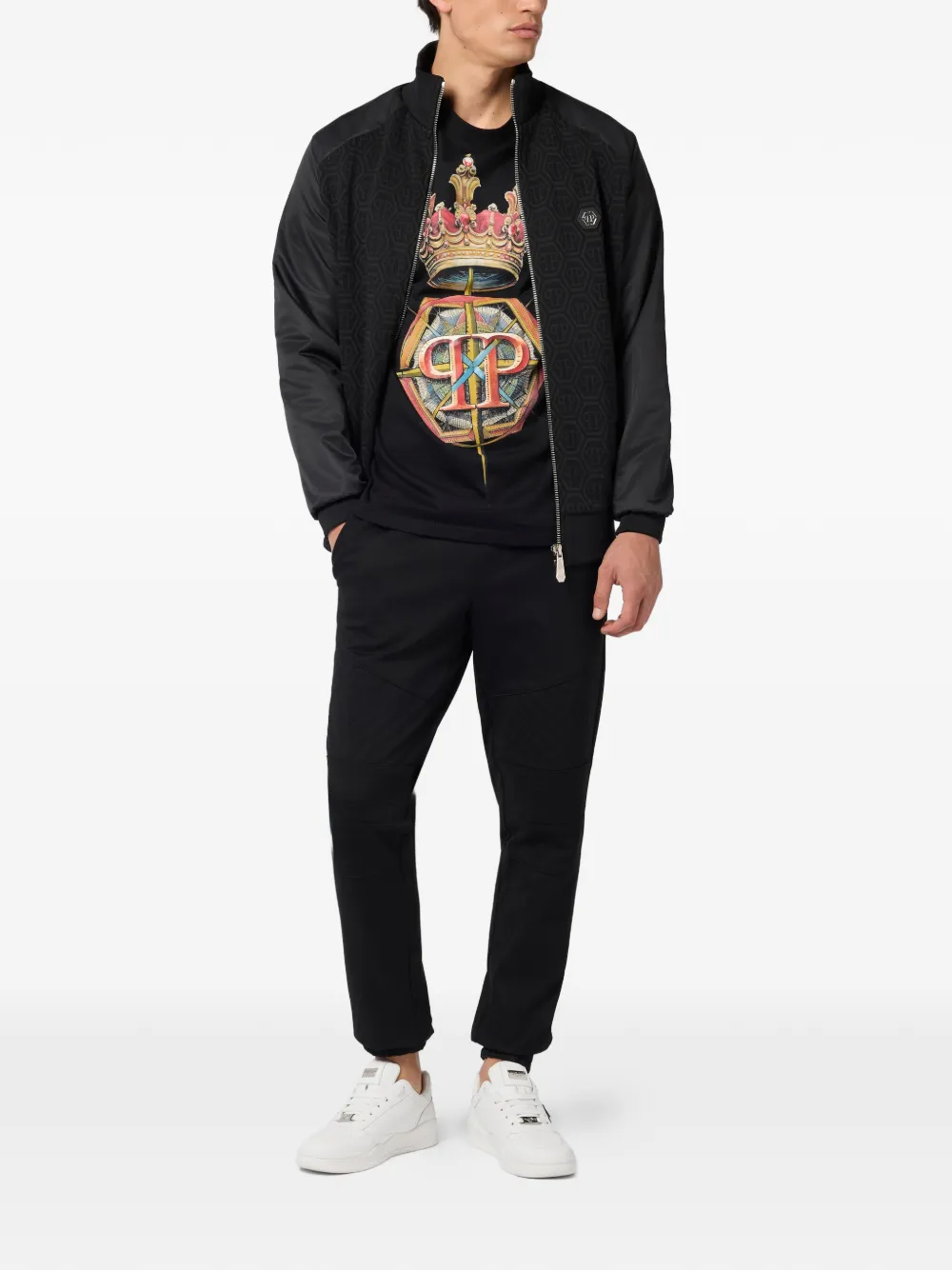 Philipp Plein Gewatteerde joggingbroek - Zwart