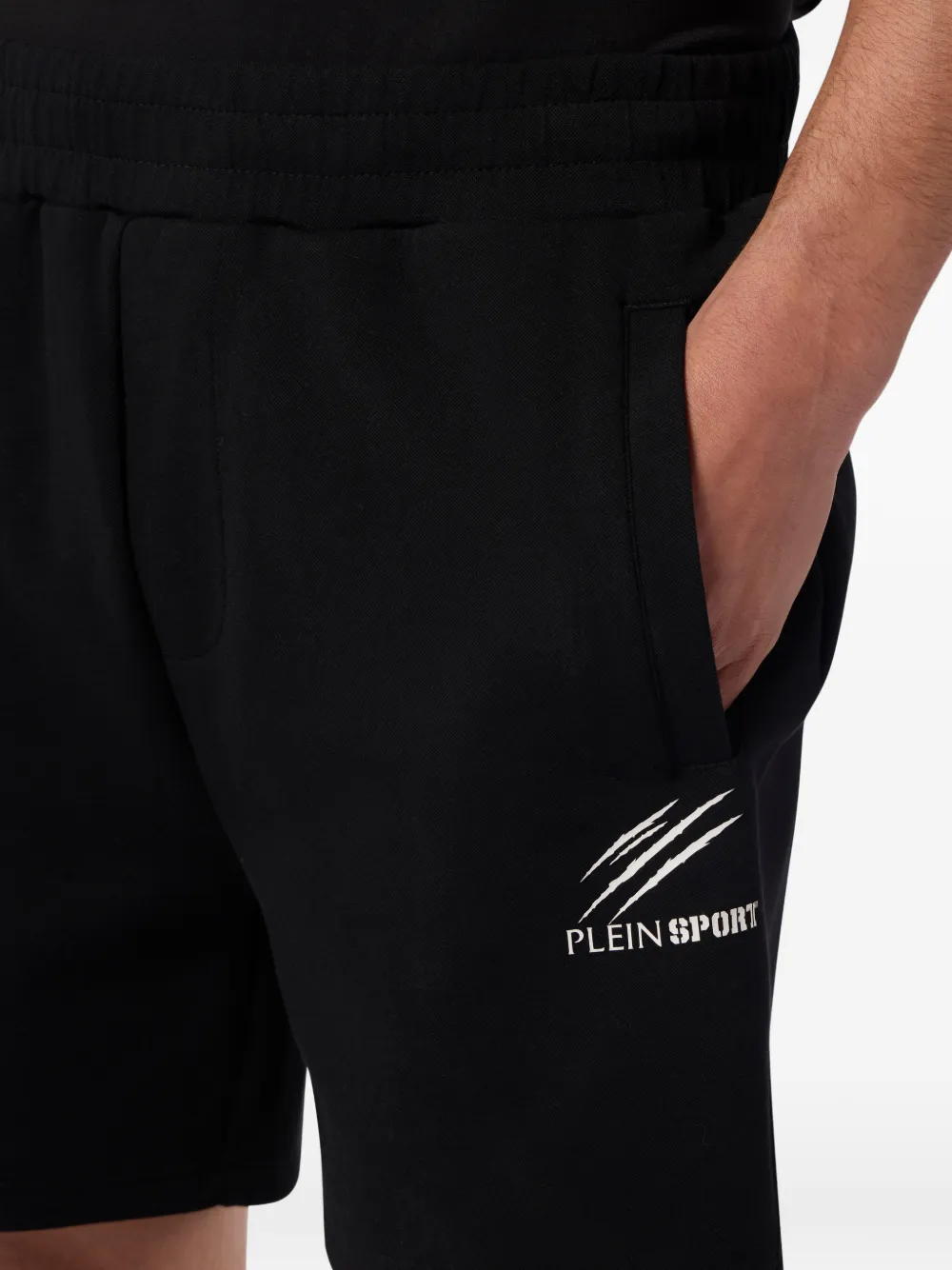 Plein Sport Shorts met logo-reliëf Zwart