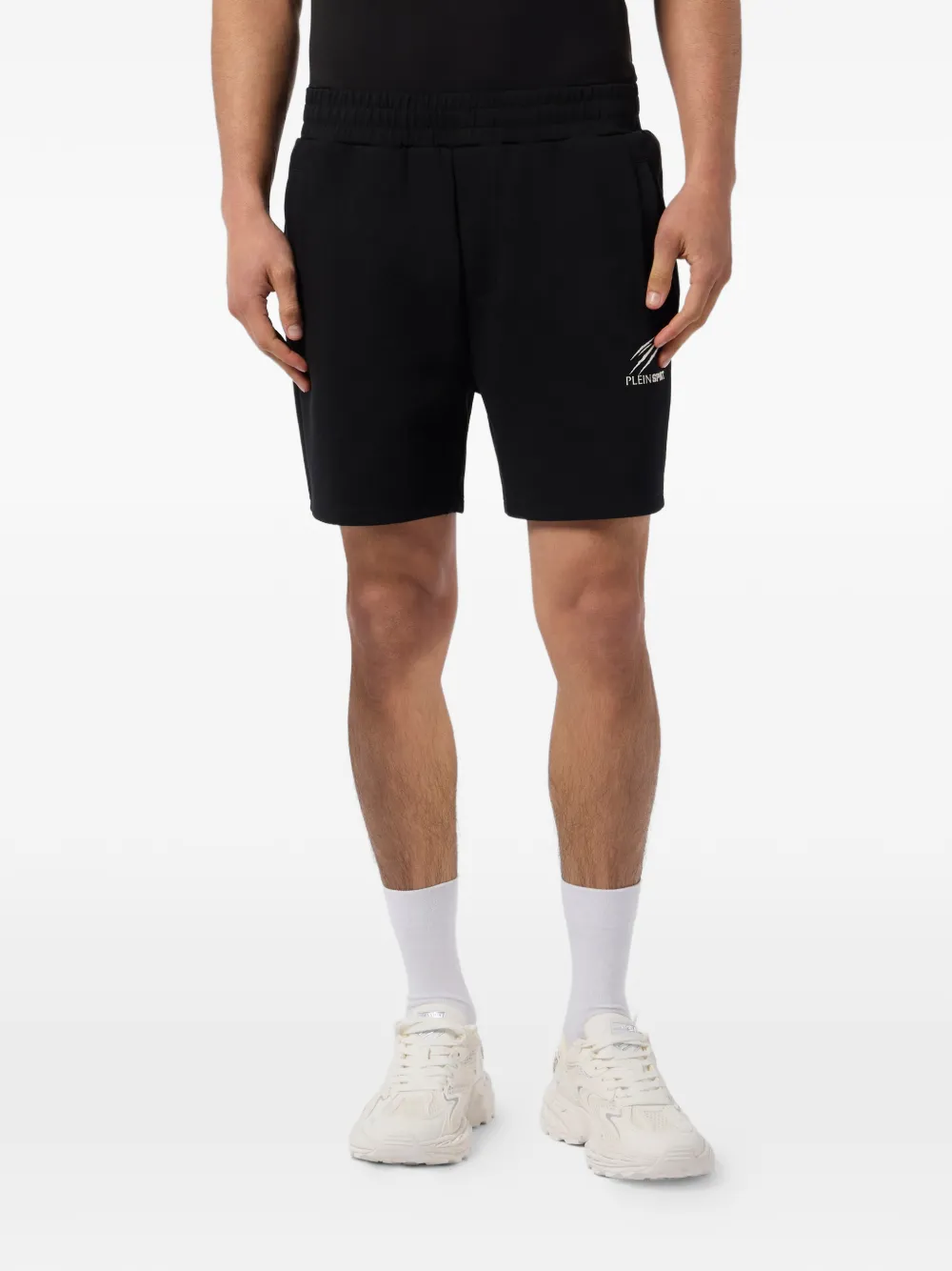 Plein Sport Shorts met logo-reliëf Zwart