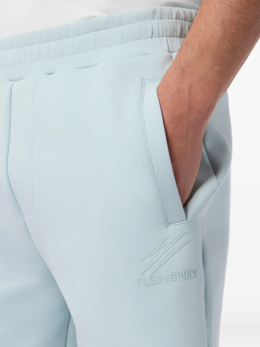 Plein Sport Shorts met logo-reliëf Blauw