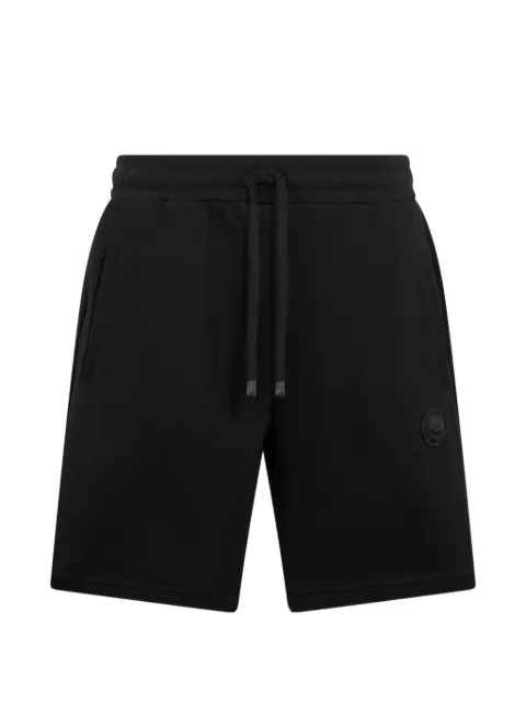 Plein Sport logo patch fleece shorts