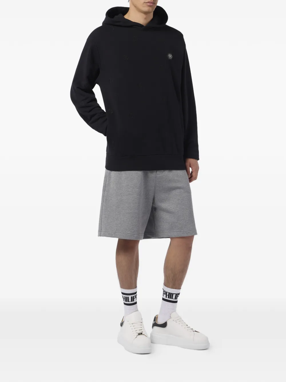 Philipp Plein 로고 아플리케 후디 | 후디 & 후드 집업 | Image 2