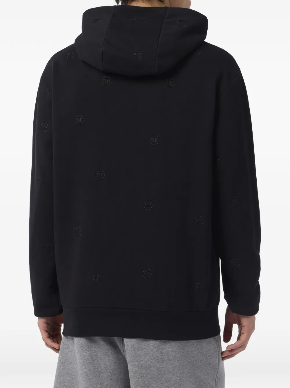 Philipp Plein Hoodie met logo-applicatie Zwart