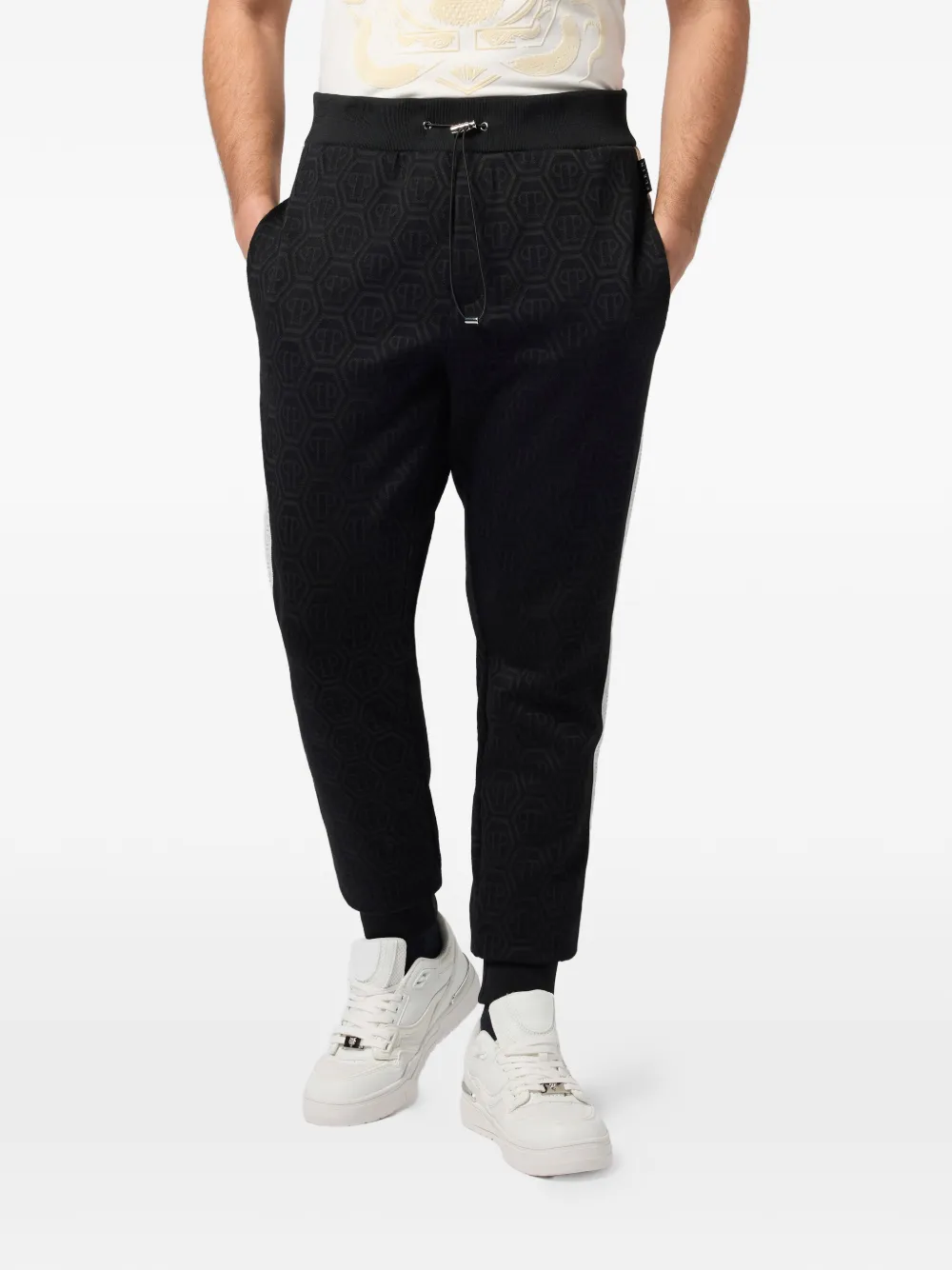 jacquard-monogram track pants