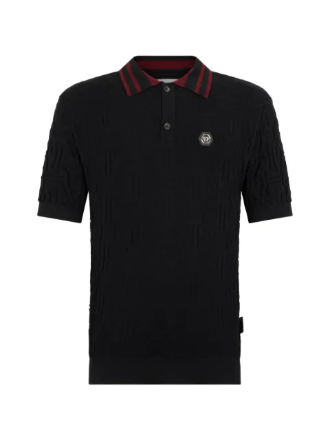 Philipp Plein knitted polo shirt
