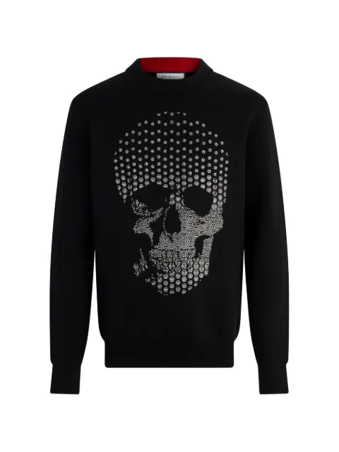 Philipp Plein round-neck skull-strass sweater
