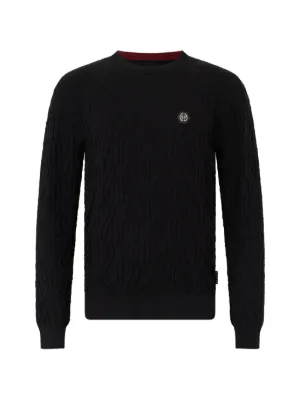 Givenchy embossed-logo crew-neck Sweater | Black | FARFETCH