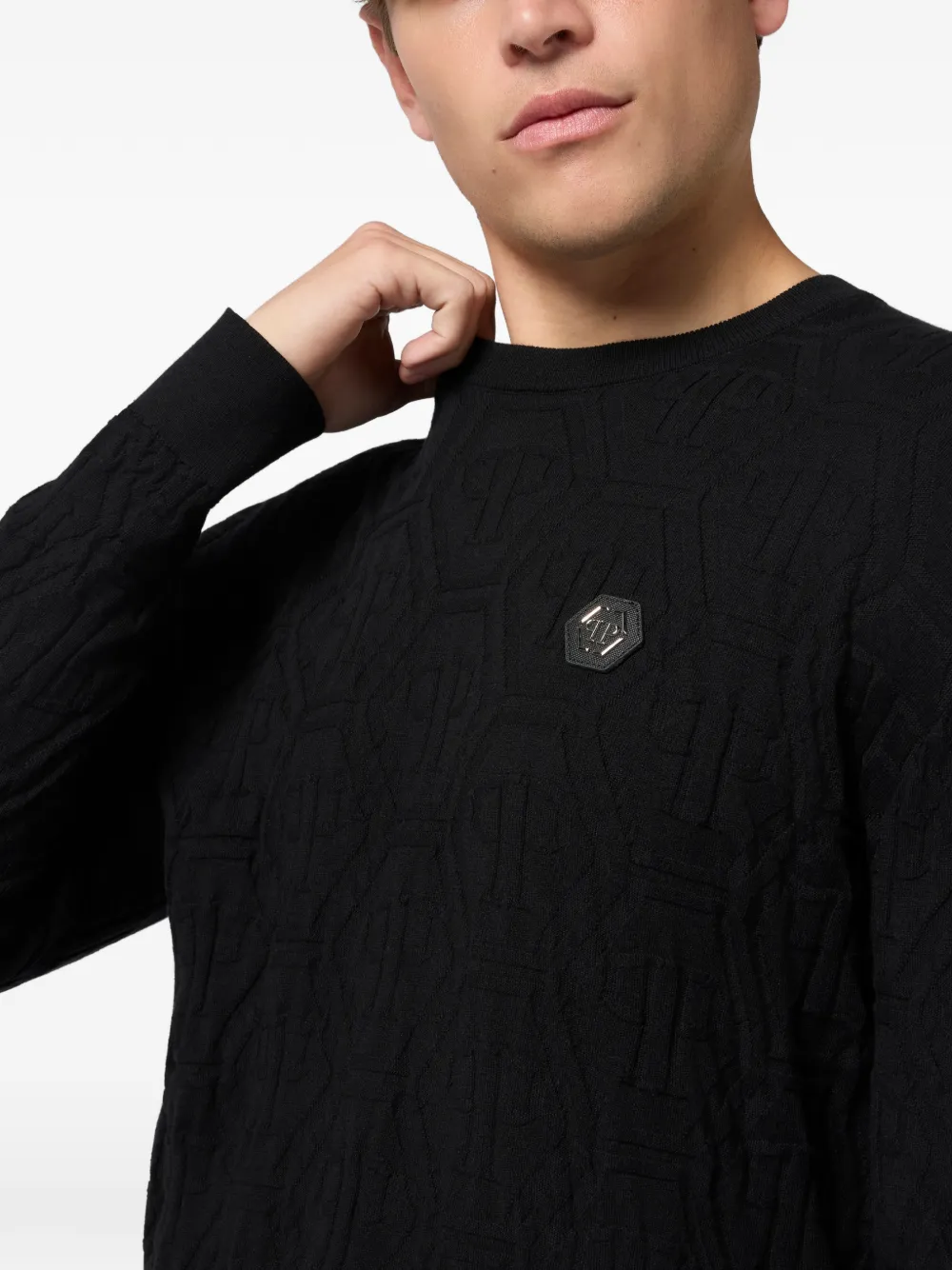 Philipp Plein Sweater met ronde hals Zwart