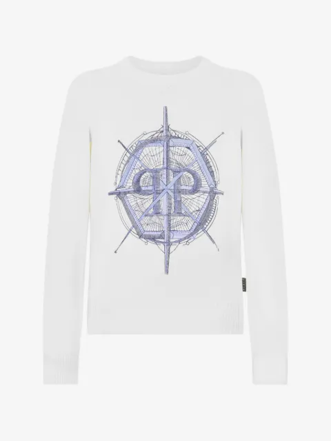 Philipp Plein crew-neck wind rose sweater