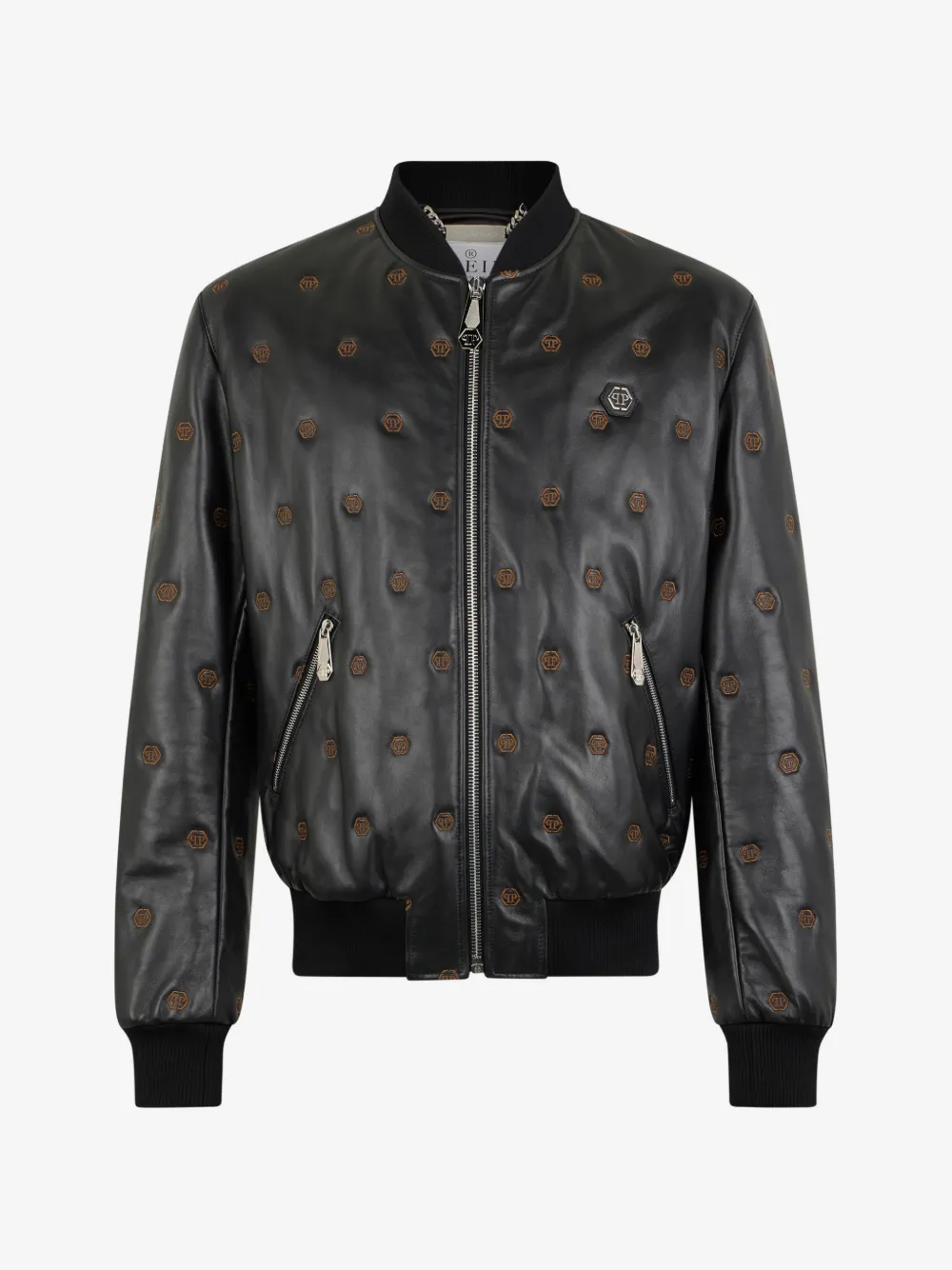 Philipp Plein monogram-embroidered bomber jacket | Black | Image 1