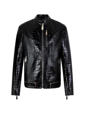 美品Versace ライダースジャケット 黒 レザーサイズ46 Versace レザー ライダースジャケット | ブラック | FARFETCH JP