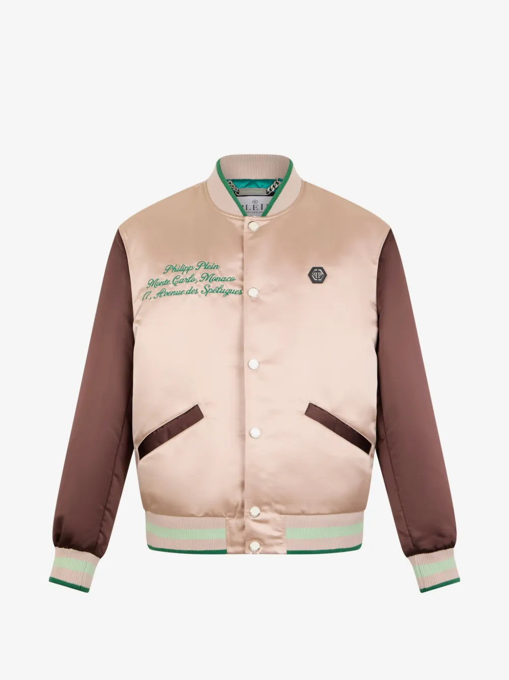 Philipp Plein button-fastening bomber jacket | Neutrals | Image 1