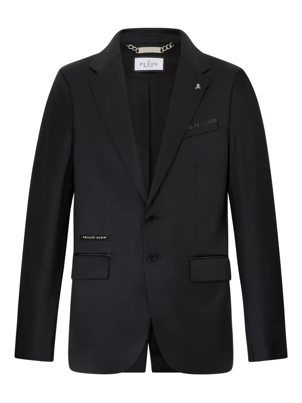 Philipp Plein logo-appliqué blazer - Nero