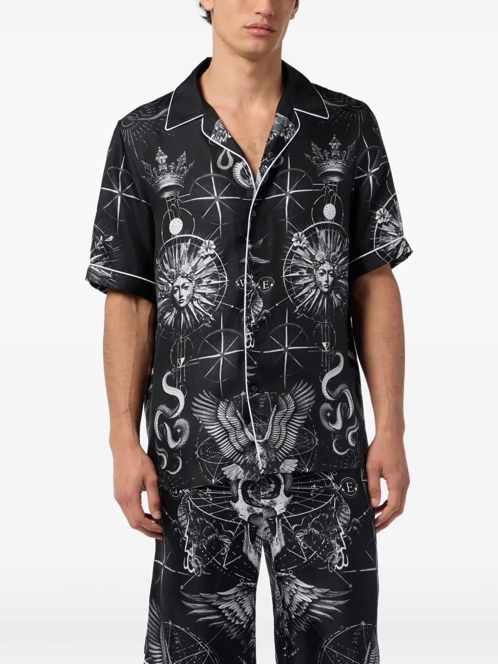  Philipp Plein Printed Shirt - Black 