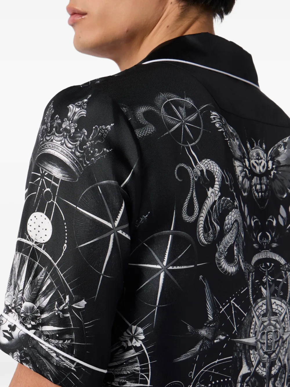 Philipp Plein Overhemd met print Zwart