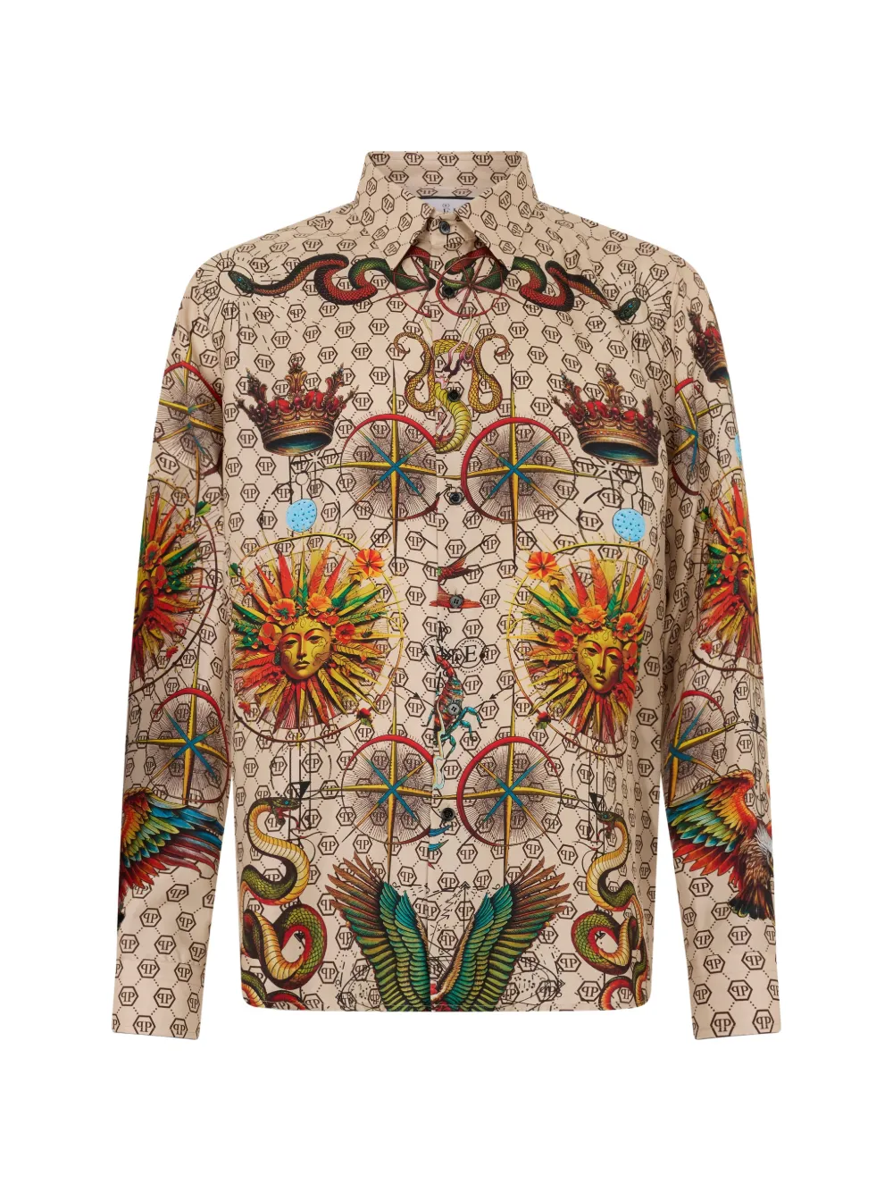 Philipp Plein monogram tattoo shirt - Nude