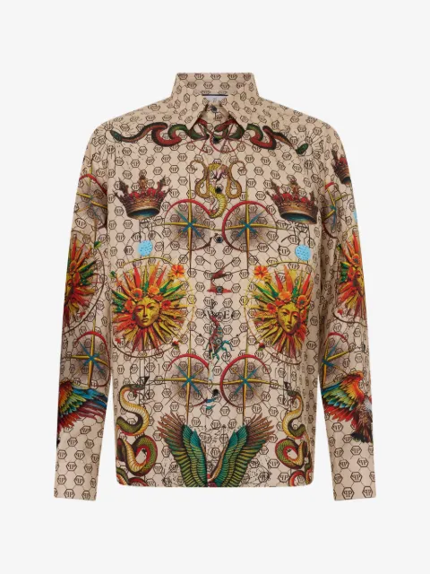 Philipp Plein monogram tattoo shirt
