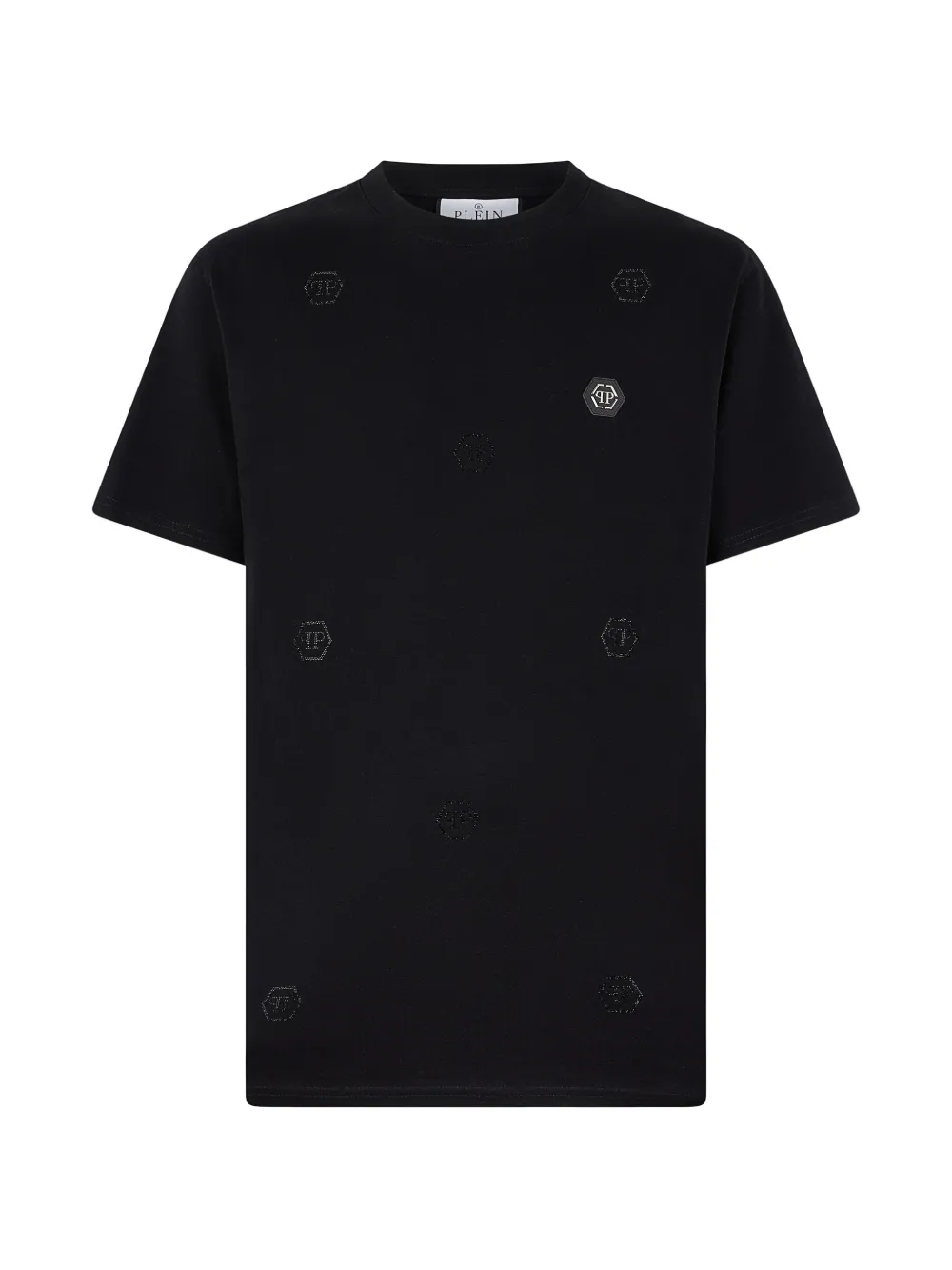 Philipp Plein monogram round-neck T-shirt - Schwarz