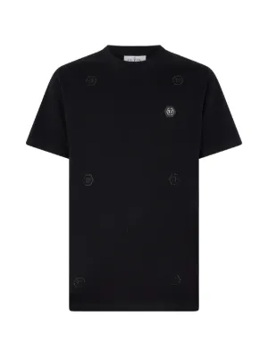MM6 Maison Margiela Camiseta Com Estampa De Tag | Preto | FARFETCH BR