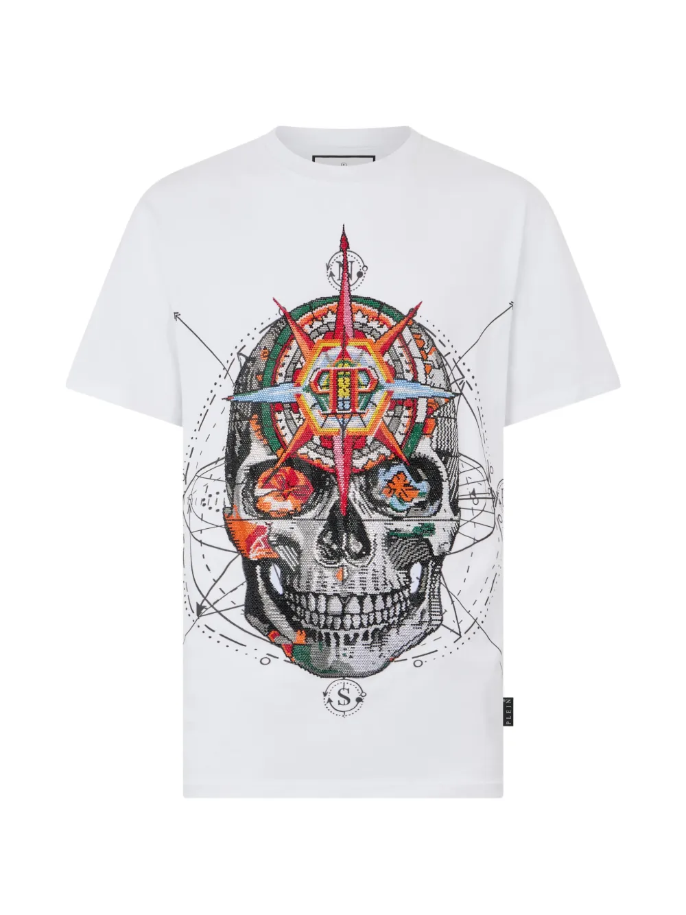 Philipp Plein skull-graphic T-shirt - Weiß