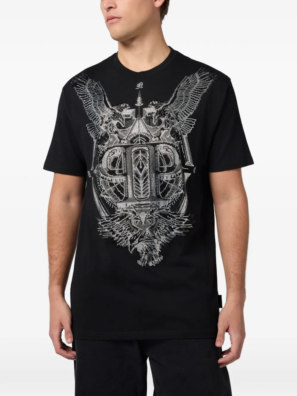 Philipp Plein T-shirt met ronde hals Zwart