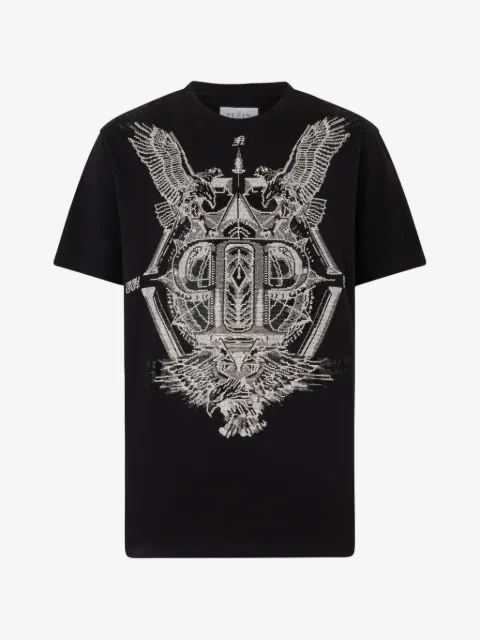 Philipp Plein playera manga corta con cuello redondo