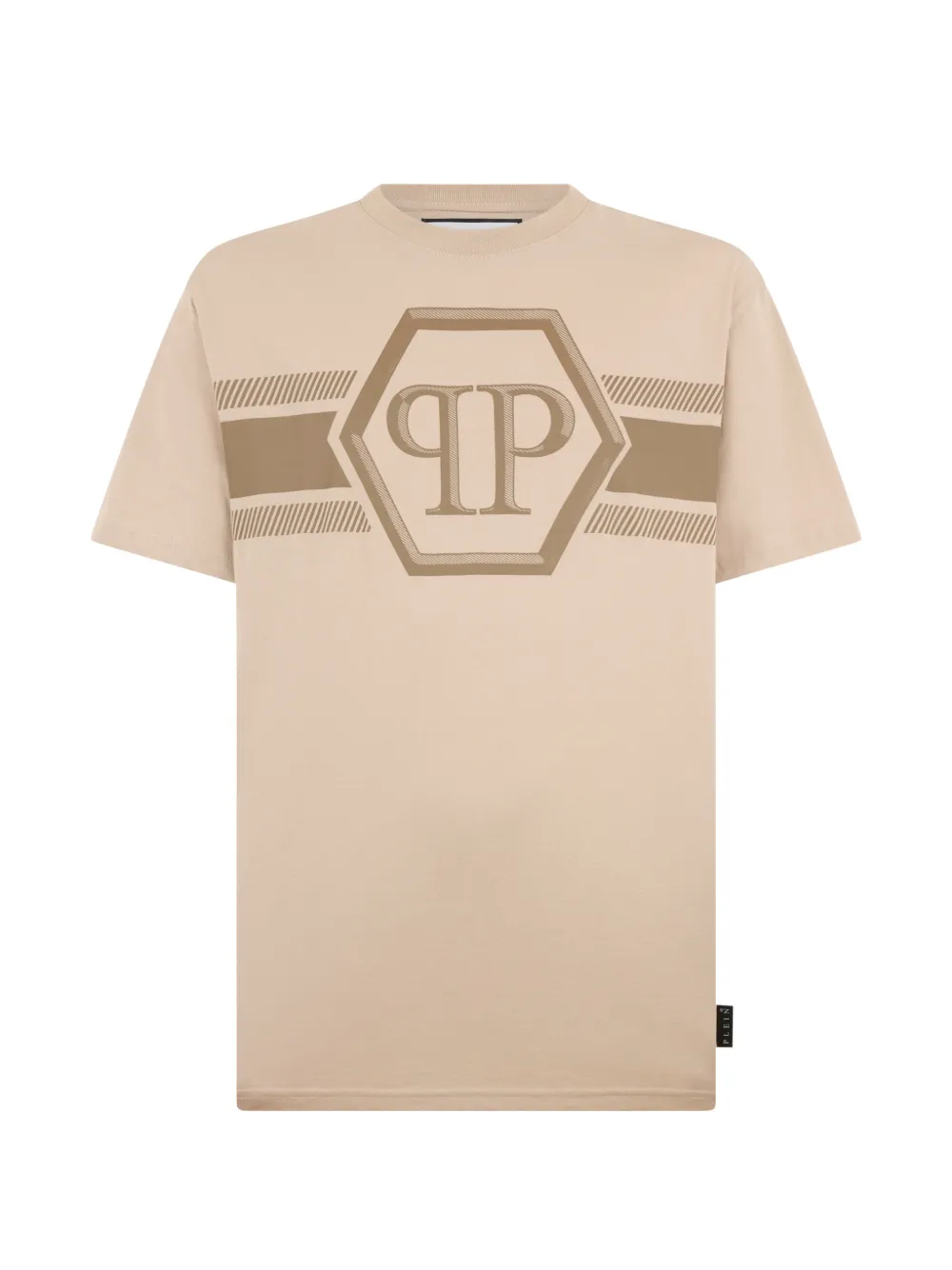 Philipp Plein hexagon line crew-neck T-shirt - Toni neutri