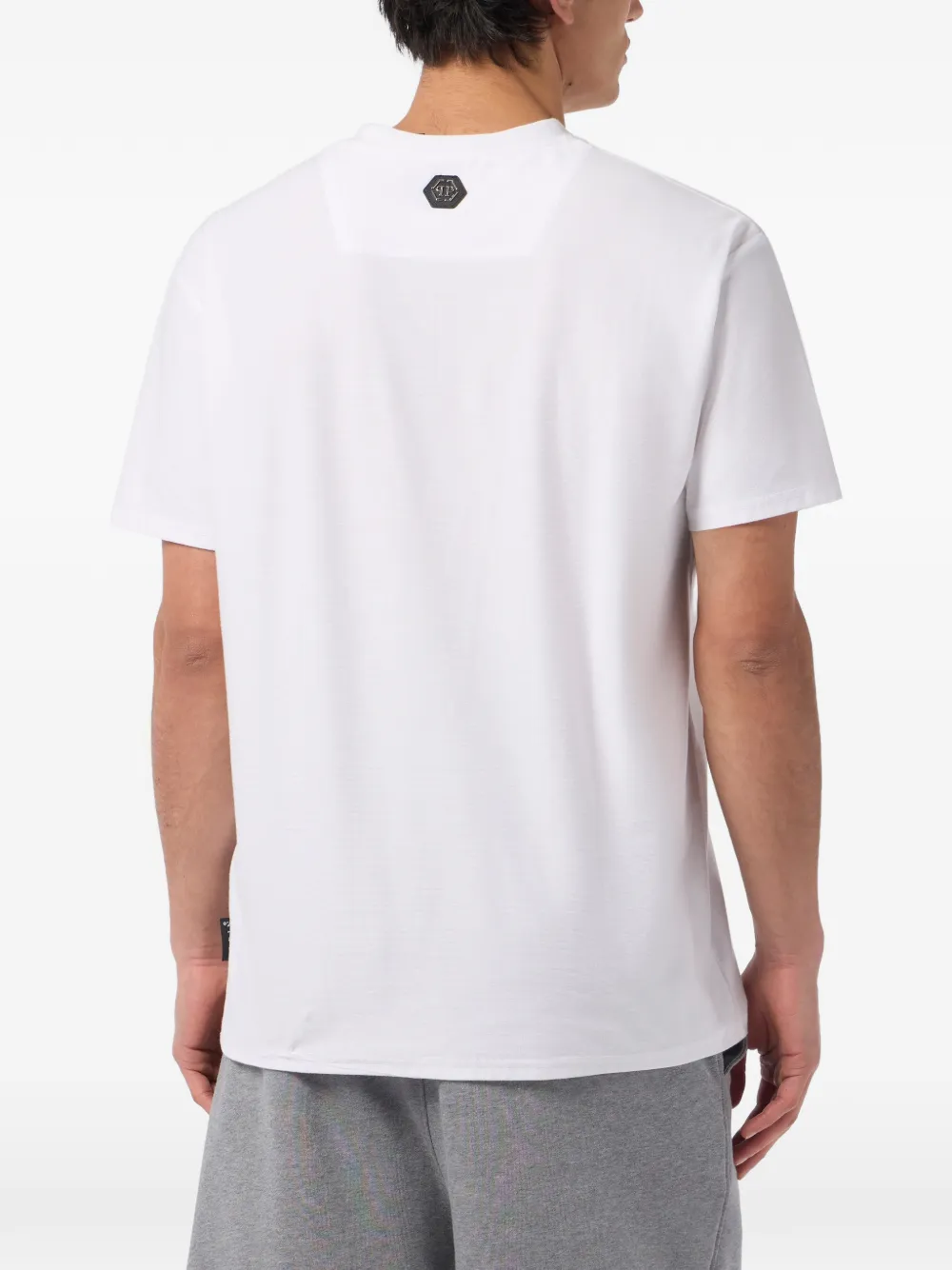 Philipp Plein Hexagon T-shirt met ronde hals Wit