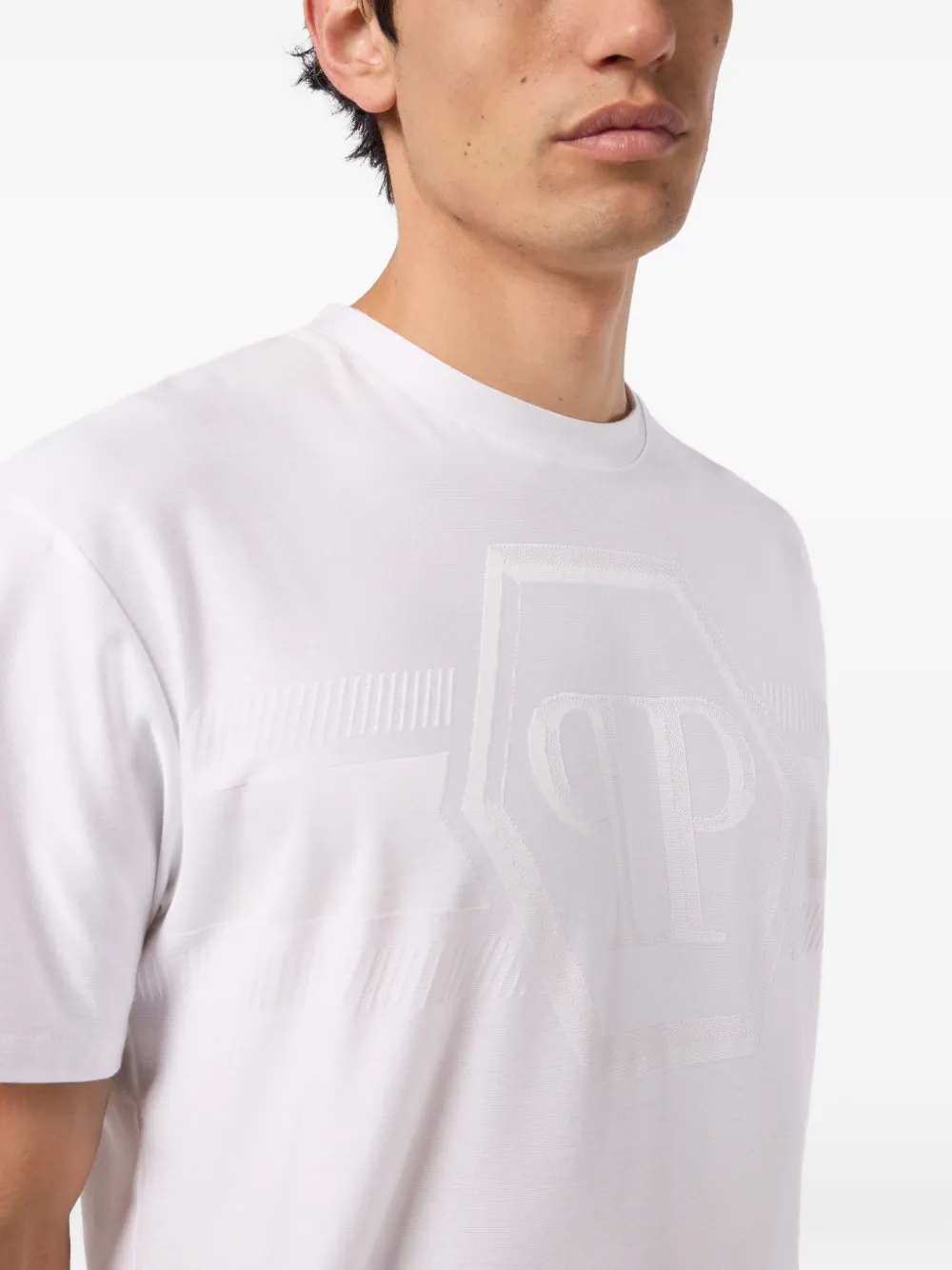 Philipp Plein Hexagon T-shirt met ronde hals Wit