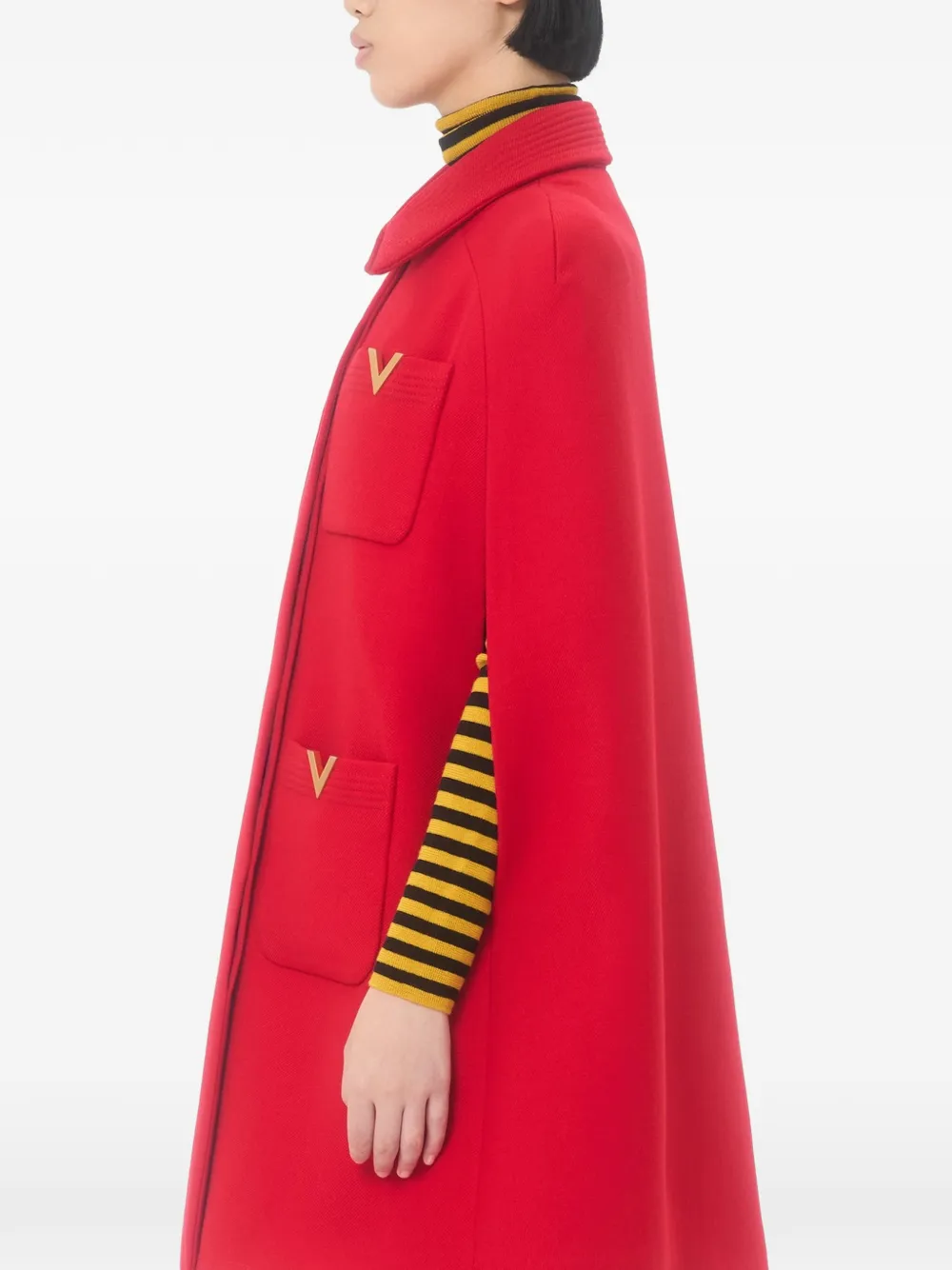 Valentino Garavani Fluwelen cape Rood