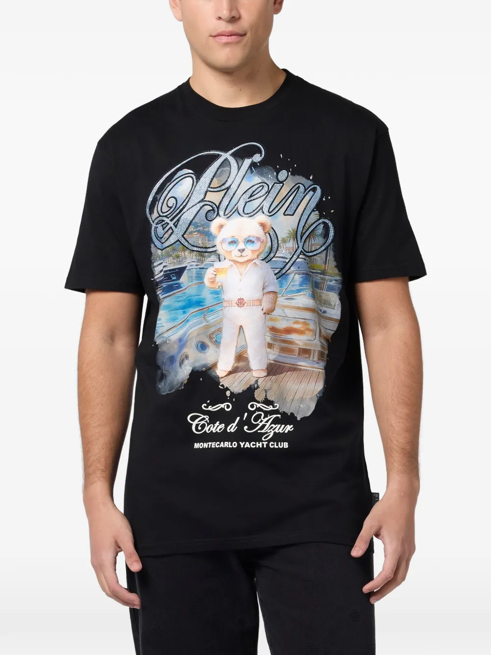 Philipp Plein T-shirt met ronde hals en print Zwart