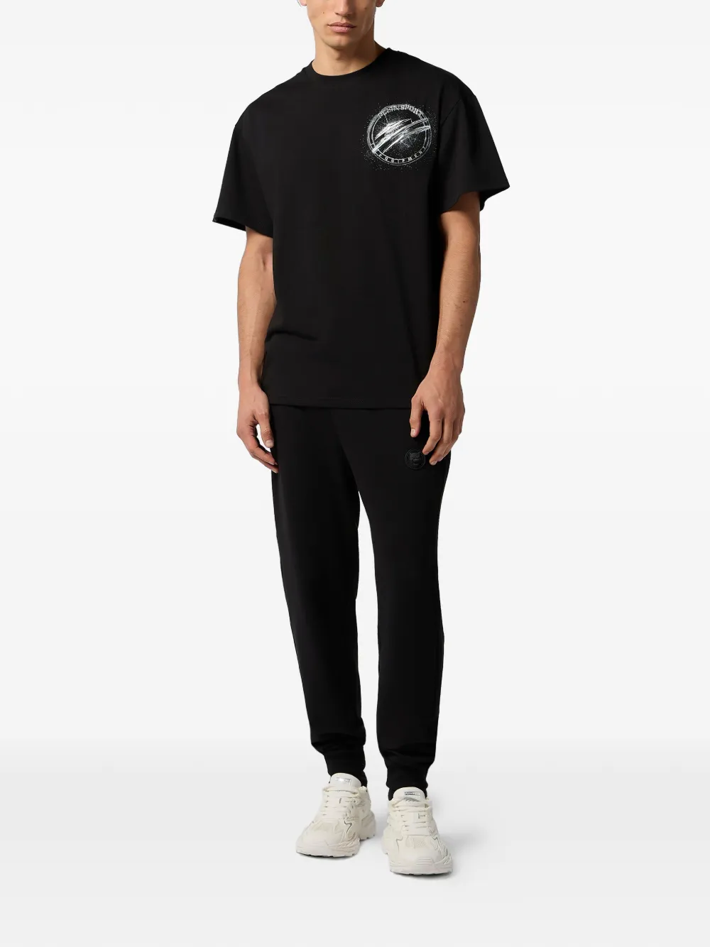 Plein Sport T-shirt met ronde hals Zwart