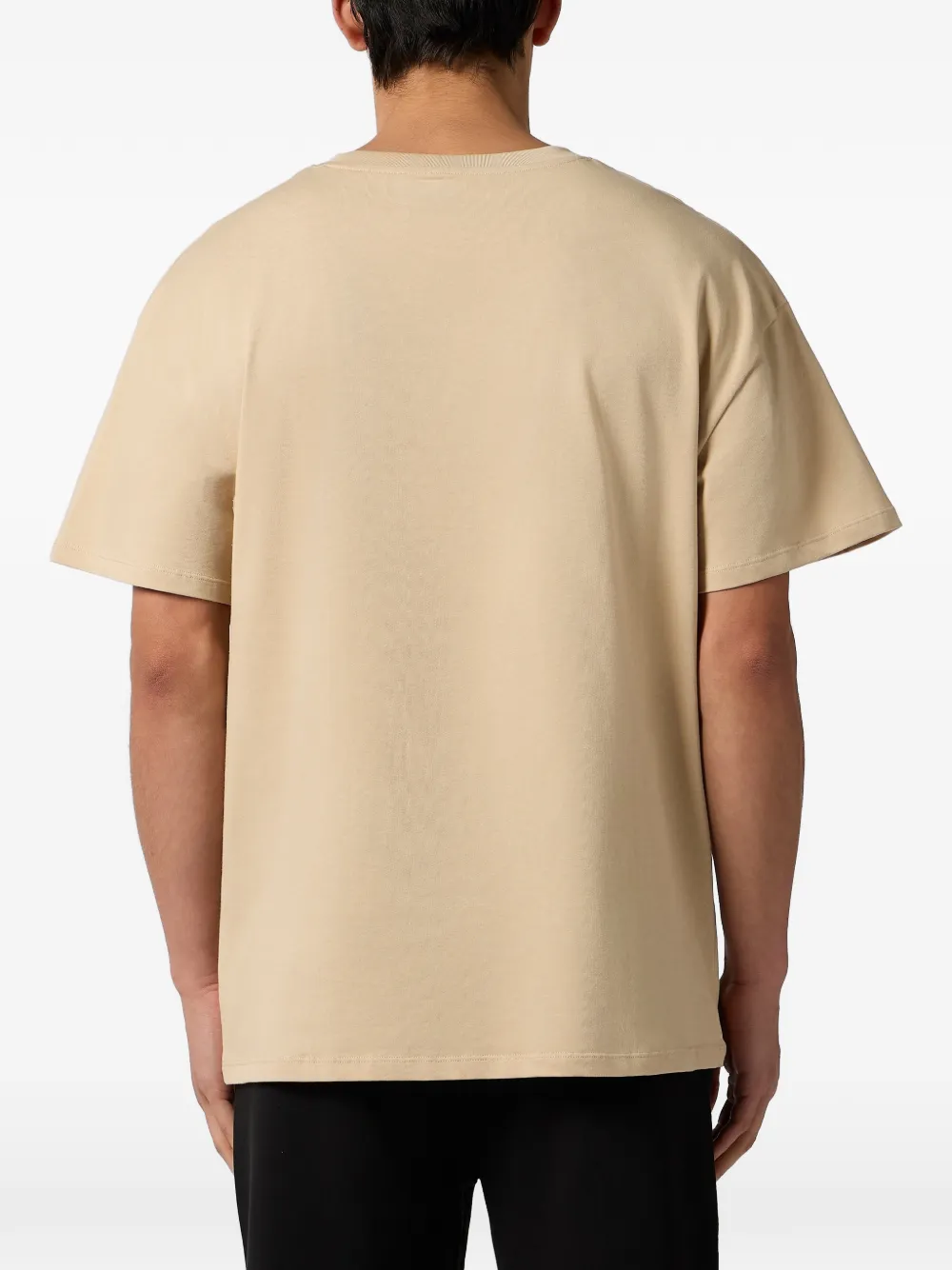 Plein Sport T-shirt met ronde hals en siliconen patch Beige