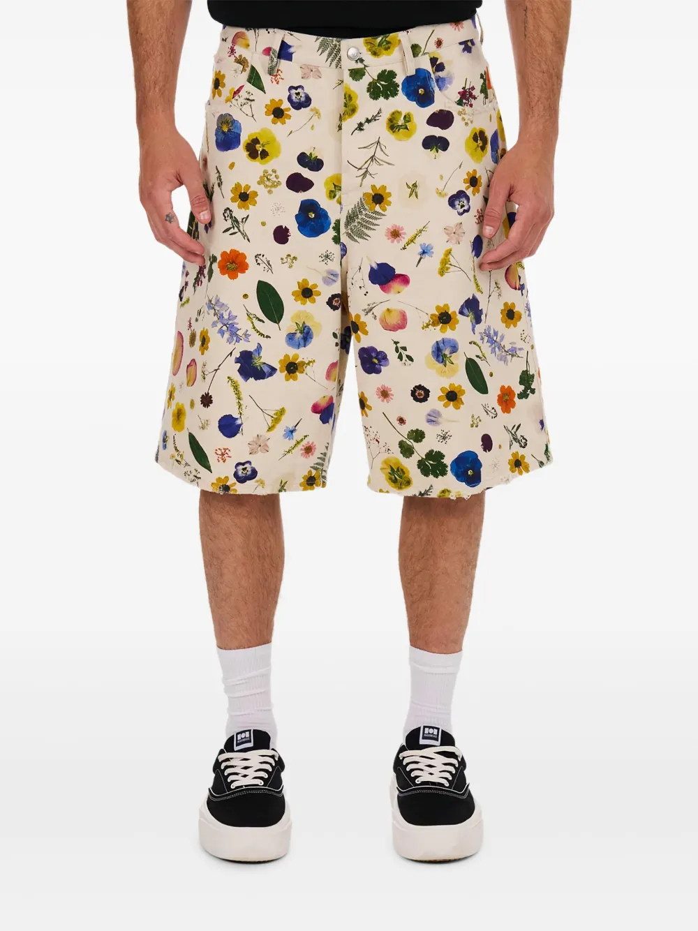 Nahmias floral-print shorts | Neutrals | Image 1