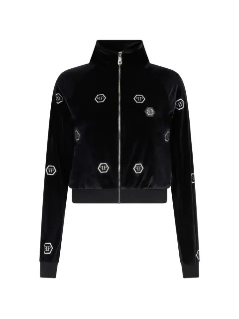 Philipp Plein embellished zip-up sweatshirt