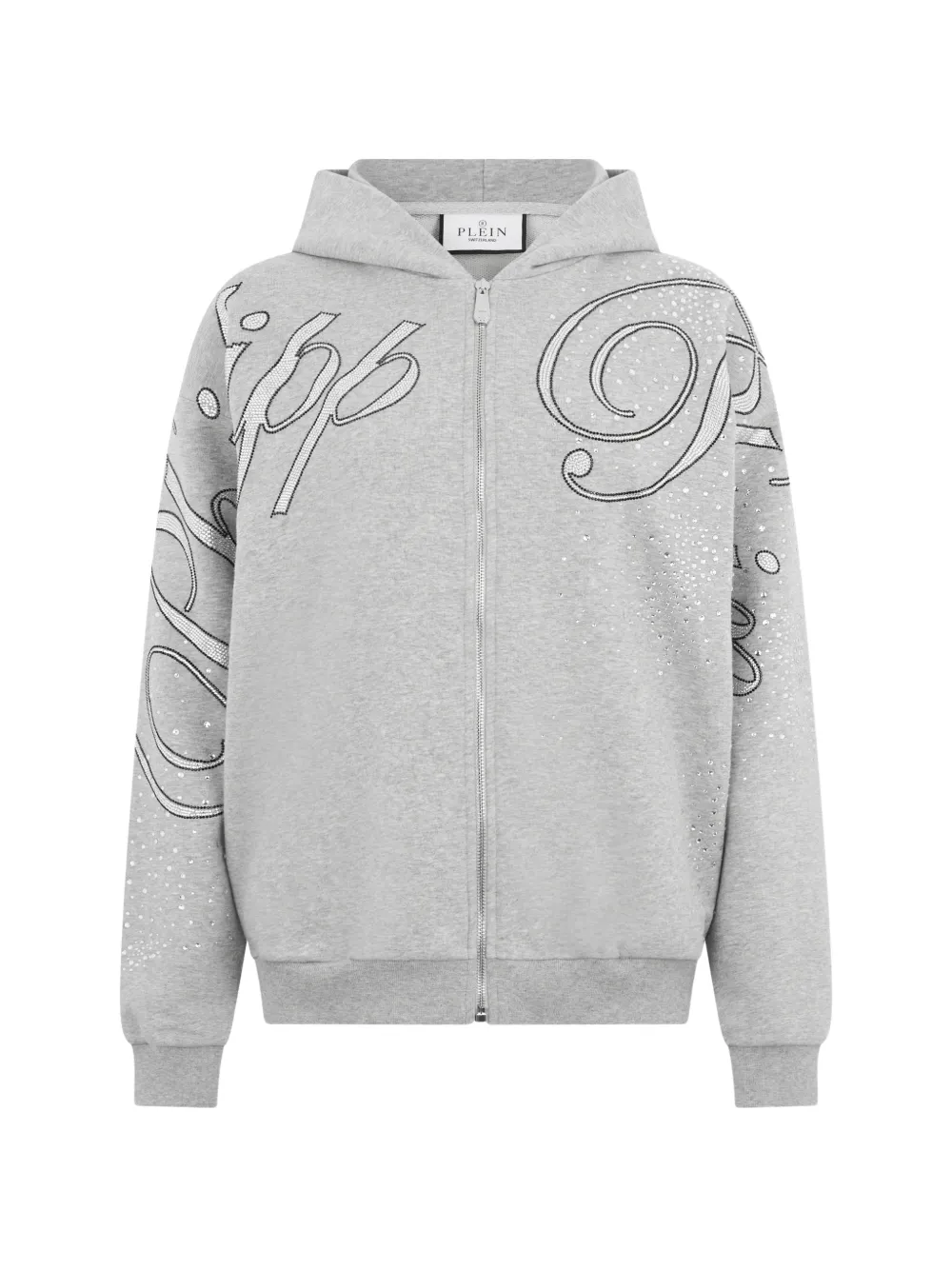 Philipp Plein zip hoodie - Grigio