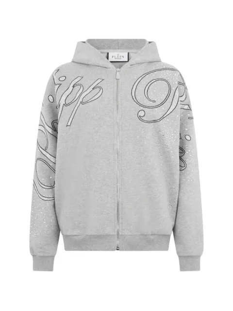Philipp Plein chenille zip hoodie