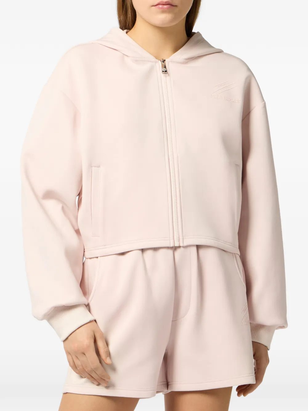Plein Sport Hoodie met rits Roze