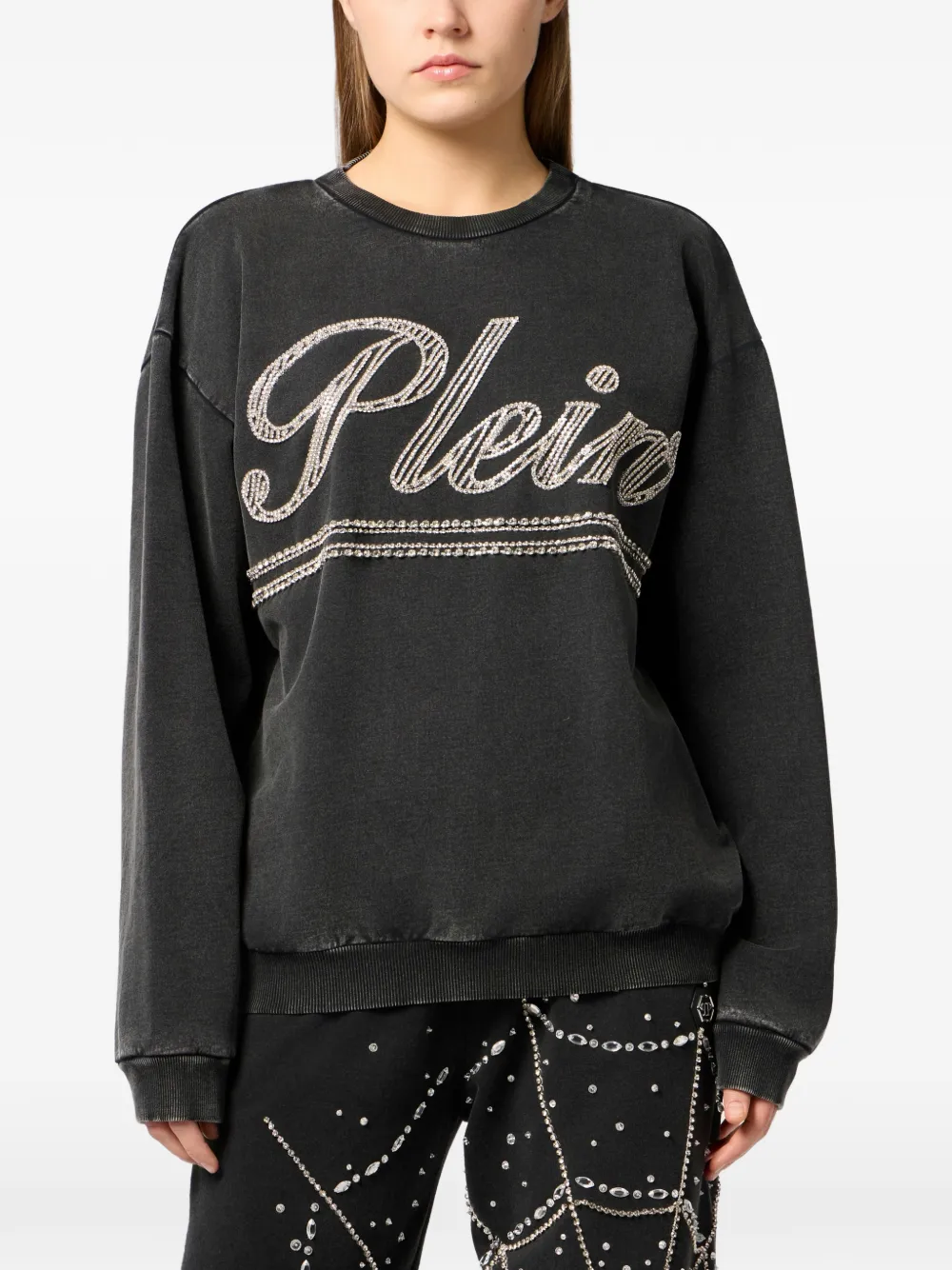  Philipp Plein Strass Sweatshirt - Black 