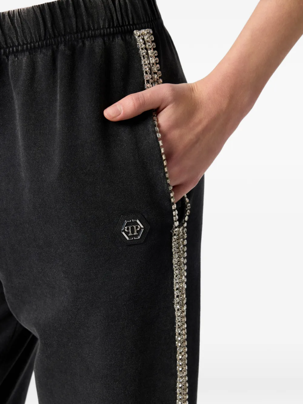 strass cotton joggers