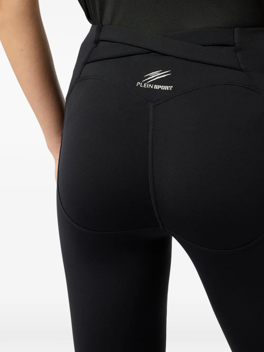 Plein Sport Legging met reflecterende logoprint Zwart