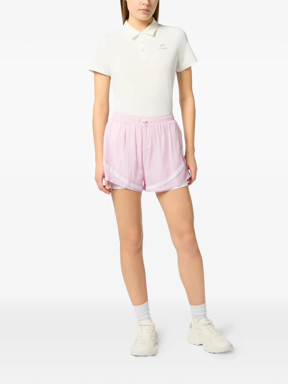 Plein Sport Shorts met elastische taille Roze