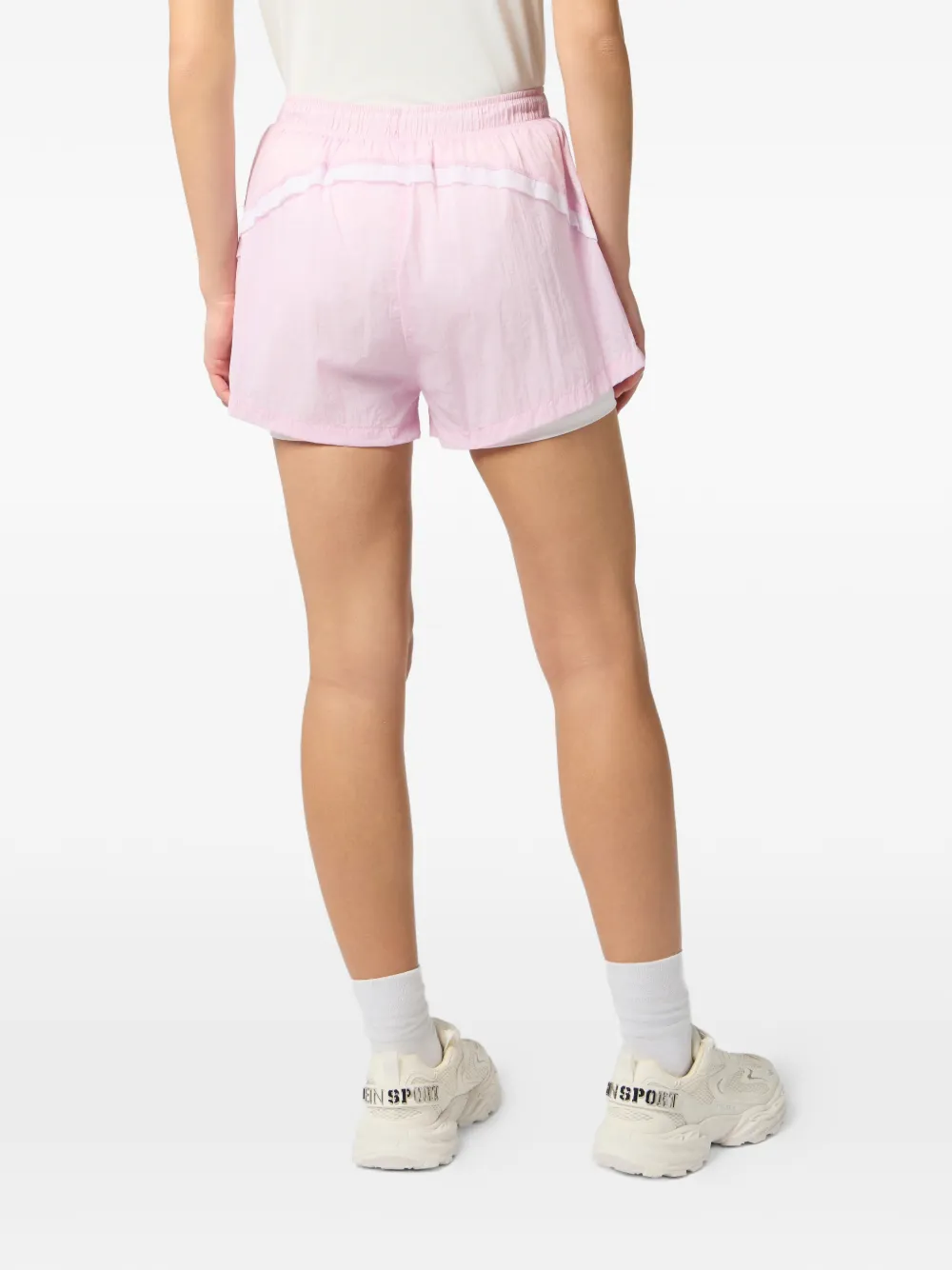 Plein Sport Shorts met elastische taille Roze