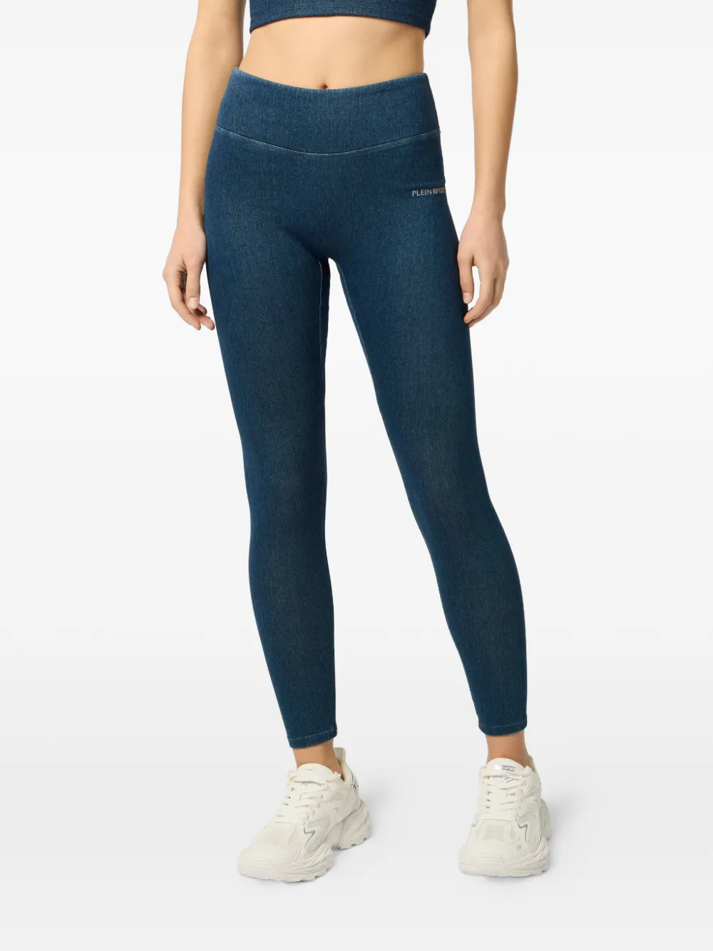 Plein Sport Legging met logoprint Blauw