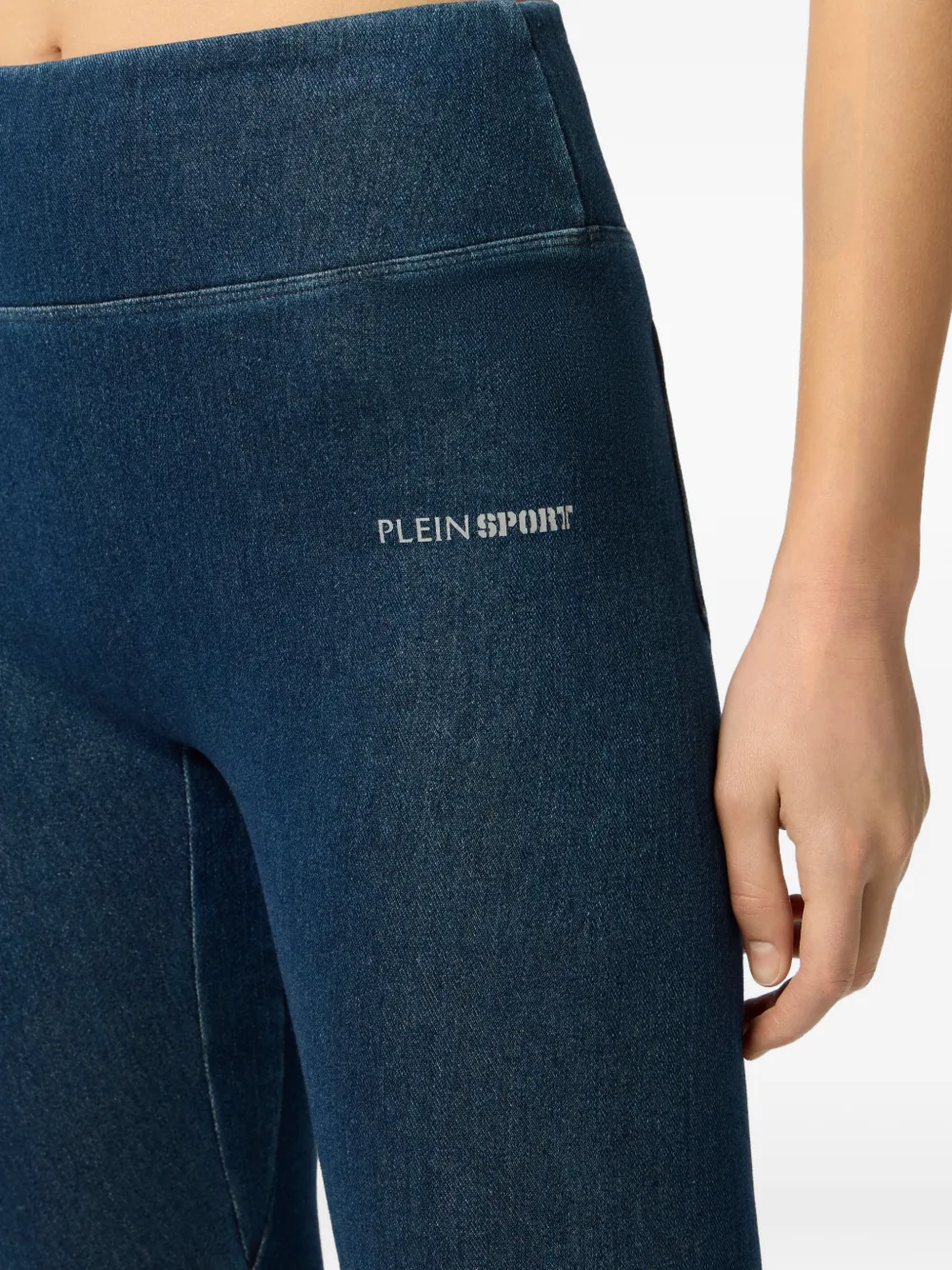 Plein Sport Legging met logoprint Blauw