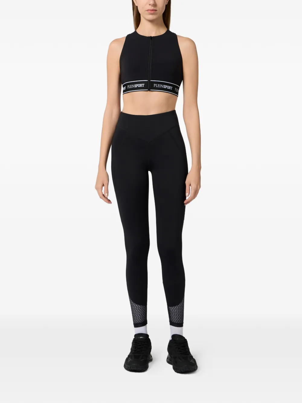 Plein Sport Legging met logoprint Zwart