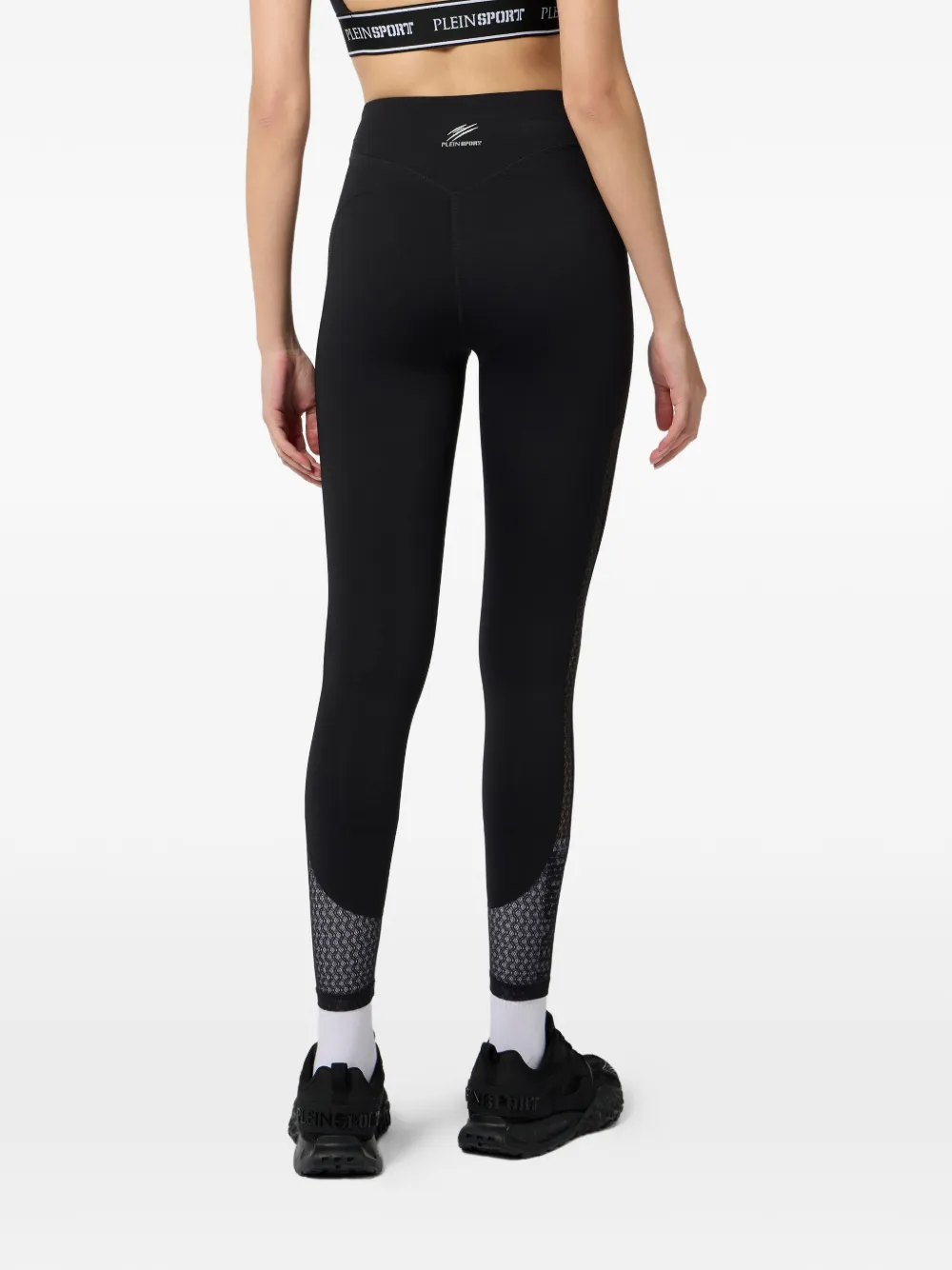Plein Sport Legging met logoprint Zwart