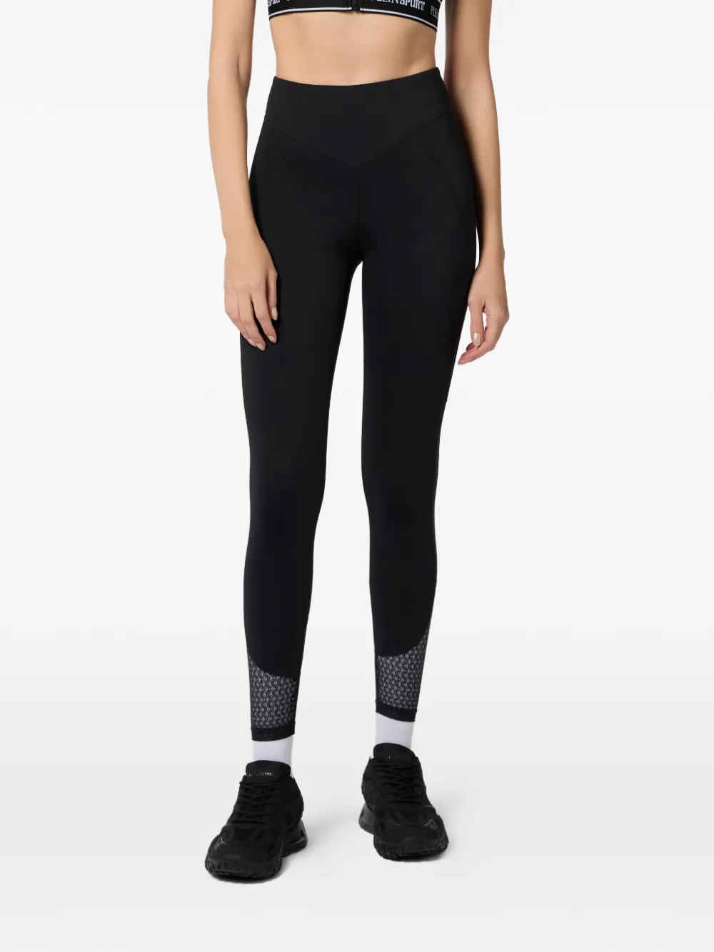 Plein Sport Legging met logoprint Zwart