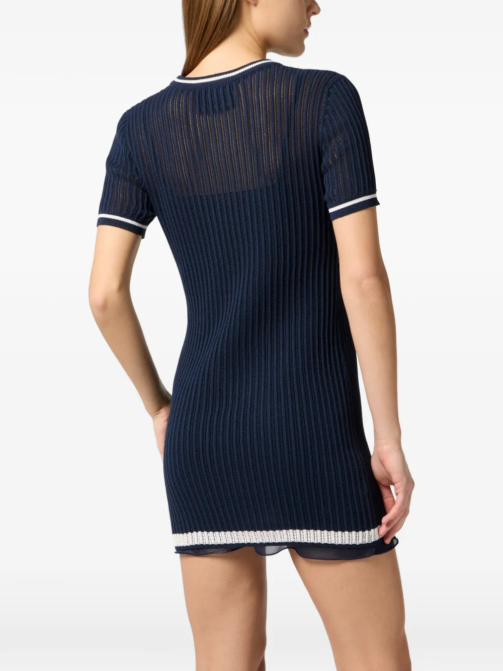 Philipp Plein Mini-jurk met logo Blauw