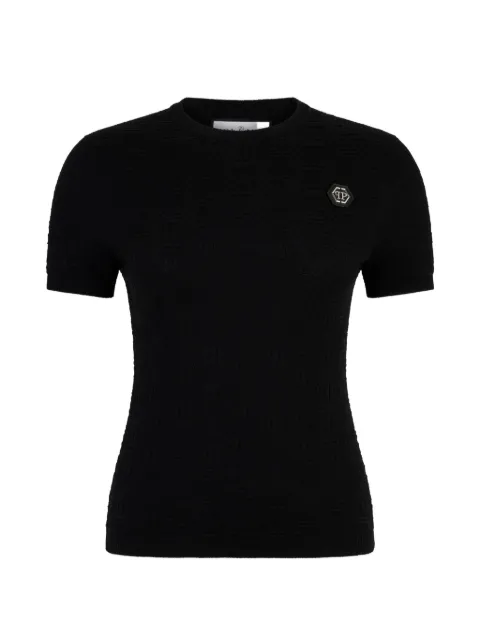 Philipp Plein monogram knitted T-shirt